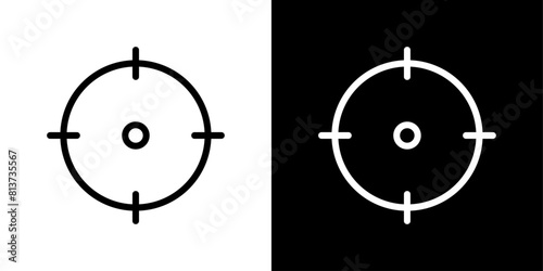 Target icon set. Symbols for business goals, missions, and ambitions. Icons for opportunities and sales targets.