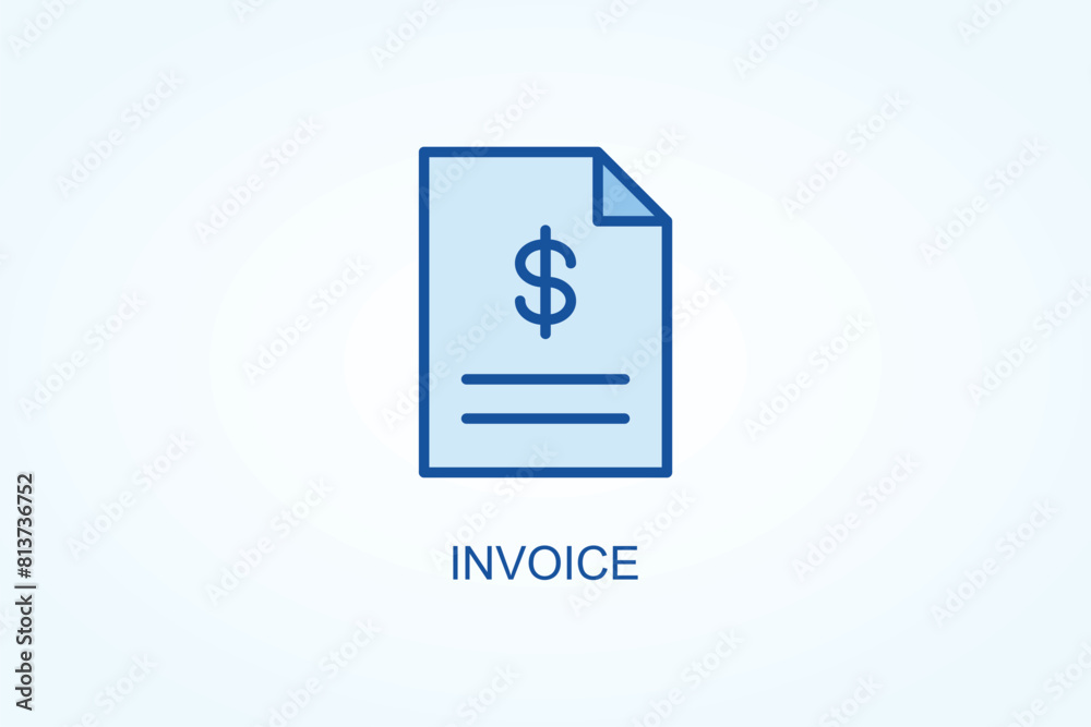Invoice vector  or logo sign symbol illustration