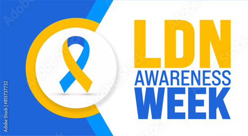 June is LDN Awareness Week background template. Holiday concept. use to background, banner, placard, card, and poster design template. photo
