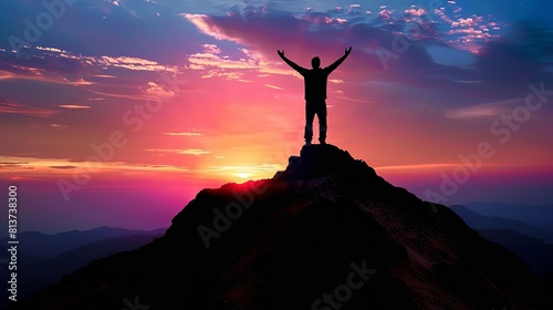 Peak of Triumph: A Mountain Top Victory Scene