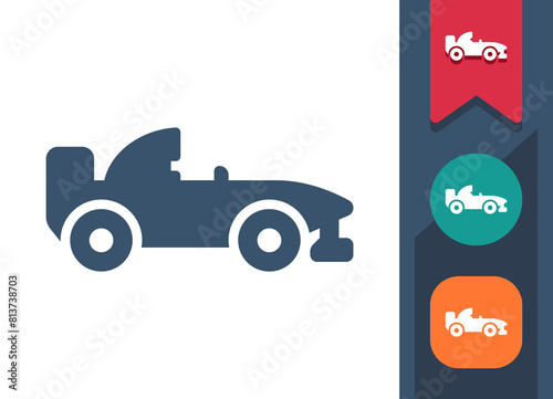 Car Icon. Vehicle, Racecar, Race Car