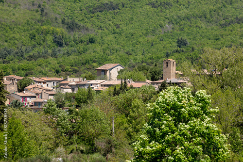 village in the mountains  Bugarach  Aude  France