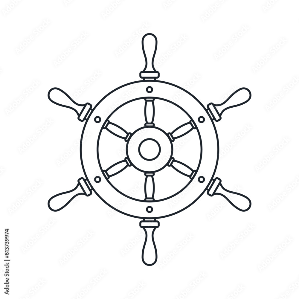 classic ship helm nautical steering wheel icon symbol vector isolated transparent background classic ship helm nautical steering wheel icon symbol vector isolated transparent background