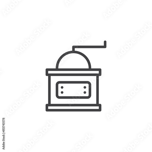 Coffee grinder line icon