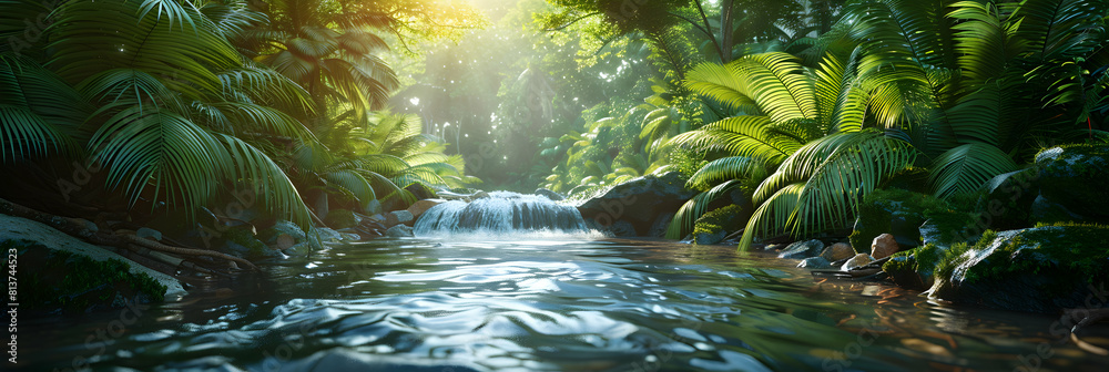Tropical Rainforest River Adventure: A Photorealistic Journey Through Nature s Heart