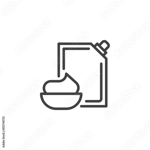 Mayonnaise packaging line icon
