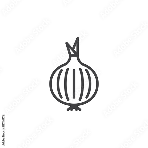 Onion bulb line icon