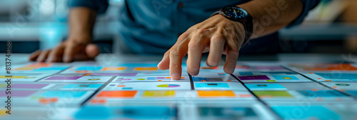 Photo realistic designers mapping out the user journey to enhance customer interactions and streamline experiences User Journey Mapping concept in Photo Stock
