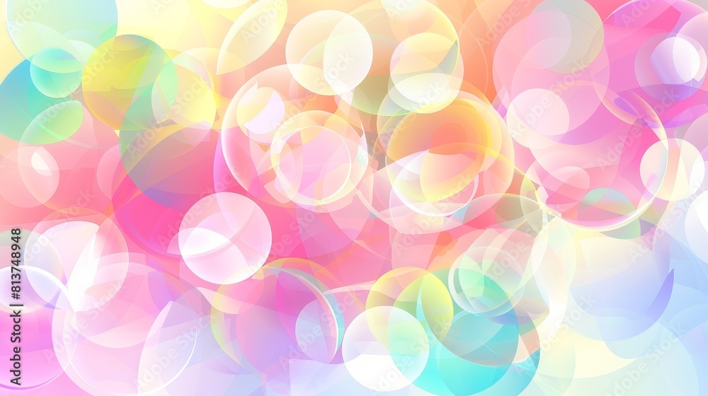 Modern background with rainbow circles in transparent colors Modern background with rainbow circles in transparent colors