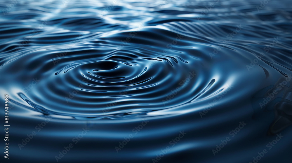 Visualization of abstract ripples expanding outward, symbolizing ripple effects in economics and social sciences
