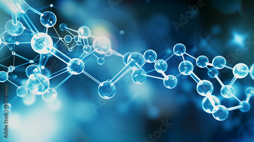 Abstract close up of molecule, science beaauty background.