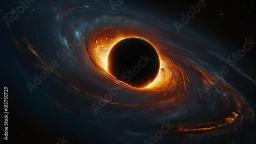 Black hole in space, unrealistically mesmerizing   photo