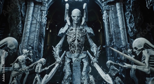 3d render alien warrior