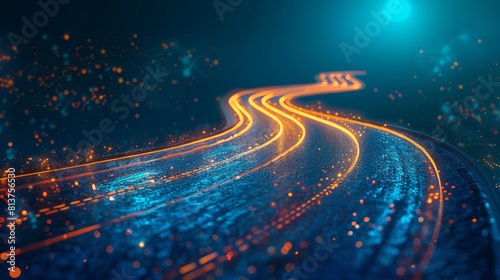 A digital transformation roadmap with key milestones and objectives, highlighting the process of integrating technology into traditional business models photo