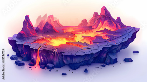 Lava Fields at Sunrise: Illuminating the Vibrant Colors of Cooled Lava