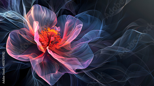 Abstract fractal flower. Fractal art background for creative design. Decoration for wallpaper