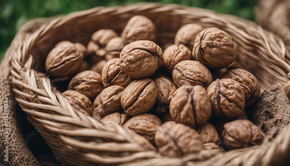 Shelled walnuts in the basket. Natural and organic village walnuts. There is also some shelled almon
Shelled walnuts in the basket. Natural and organic village walnuts. There is also some shelled almon