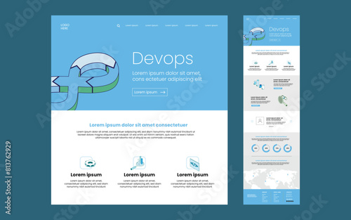 DevOps Programmers Vector Illustration Concept, Suitable for web landing page, Ui, mobile app, editorial design, flyer, banner