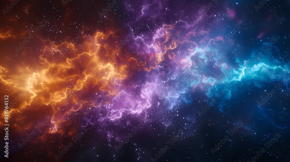 Abstract Swirling Nebula Colorful Color