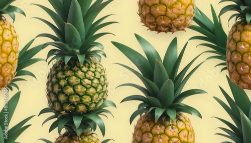 A pineapple icon with yellow flesh and green spiky upscaled_3