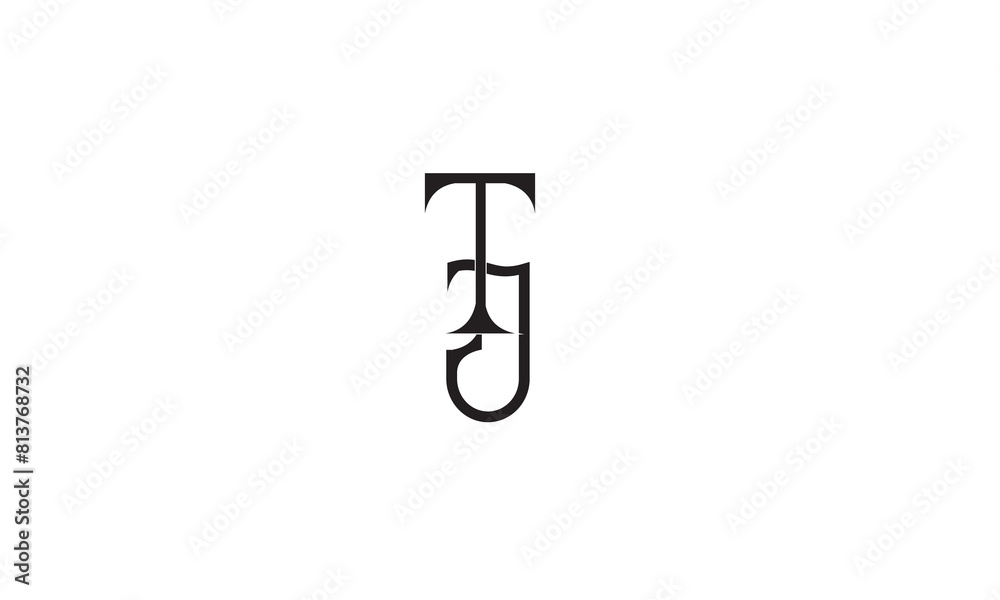 TJ, JT, J, T Abstract Letters Logo Monogram TJ, JT, J, T Abstract Letters Logo Monogram