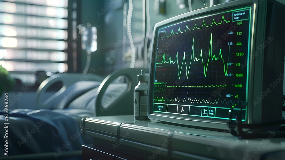 Modern Heart Monitor In The Hospital Modern Heart Monitor In The Hospital