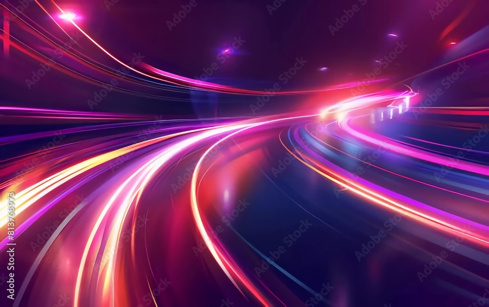 Light Trails, Long Time Exposure Motion Blur Effect. Very beautiful Vector Illustration Light Trails, Long Time Exposure Motion Blur Effect. Very beautiful Vector Illustration
