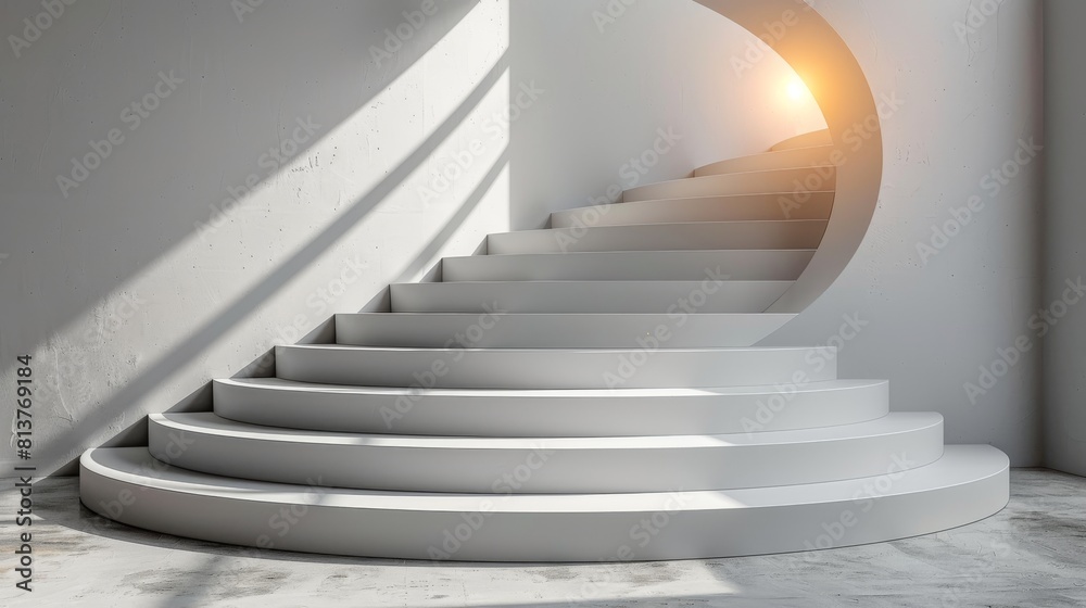 Empty steps cylinder podium on empty background Empty steps cylinder podium on empty background