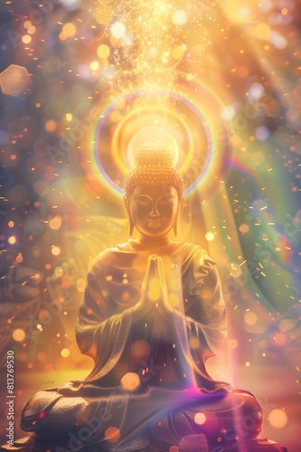 golden buddha illustration 