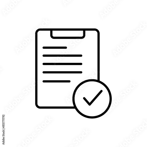 Quality control outline icons, minimalist vector illustration ,simple transparent graphic element .Isolated on white background