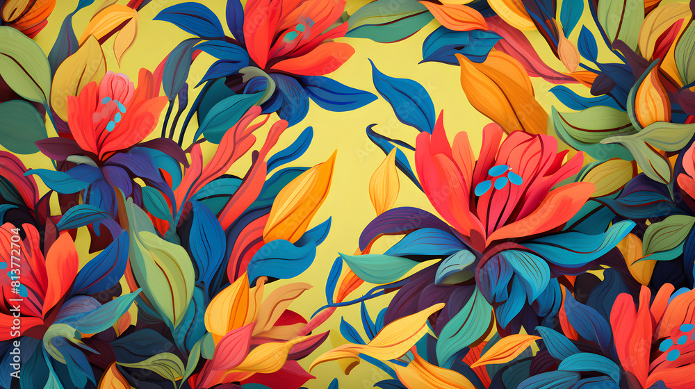 cartoon flowers hand drawing pattern abstract graphic poster background cartoon flowers hand drawing pattern abstract graphic poster background