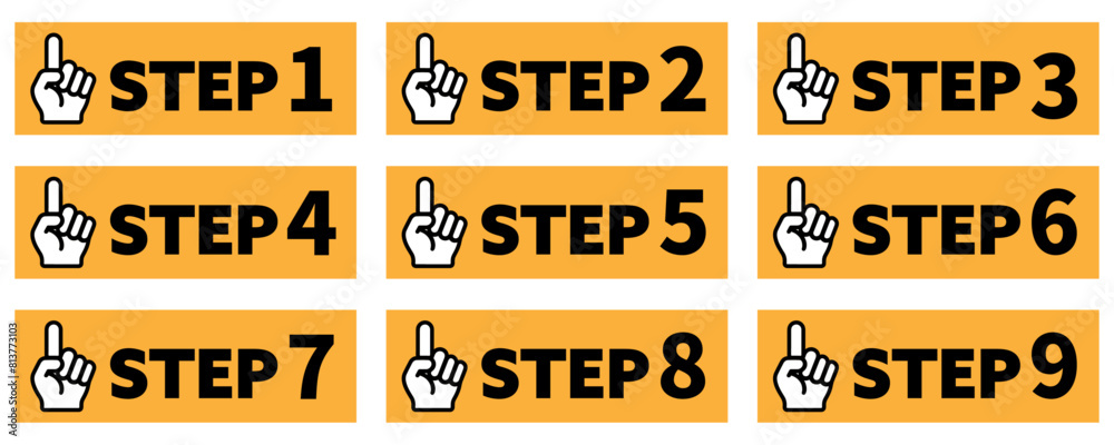 STEP 1〜9 アイコンセット STEP 1〜9 アイコンセット