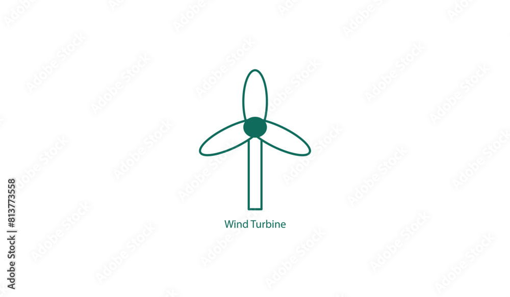 Wind Turbine Renewable Energy Vector Icon Wind Turbine Renewable Energy Vector Icon
