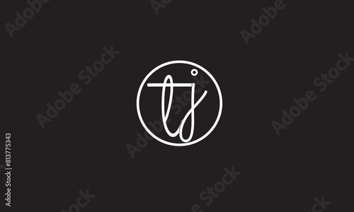 TJ, JT, J, T Abstract Letters Logo Monogram