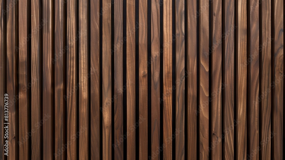 Wall made of wood. Wooden panels made from slats. Texture of vertical timber lines. Modern interior design from planks. Decorative surface for the construction of fences and facades. Wall made of wood. Wooden panels made from slats. Texture of vertical timber lines. Modern interior design from planks. Decorative surface for the construction of fences and facades.
