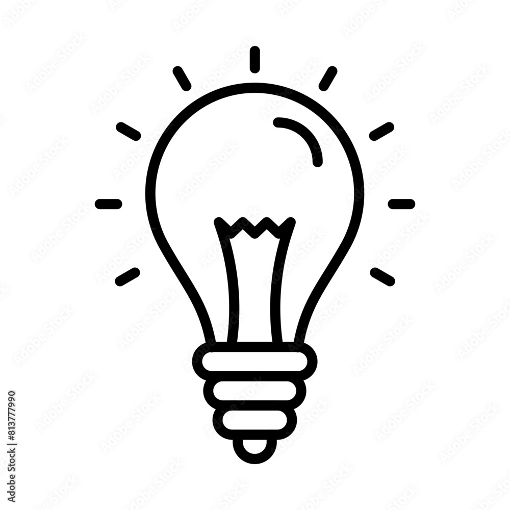 Light bulb line icon Light bulb line icon