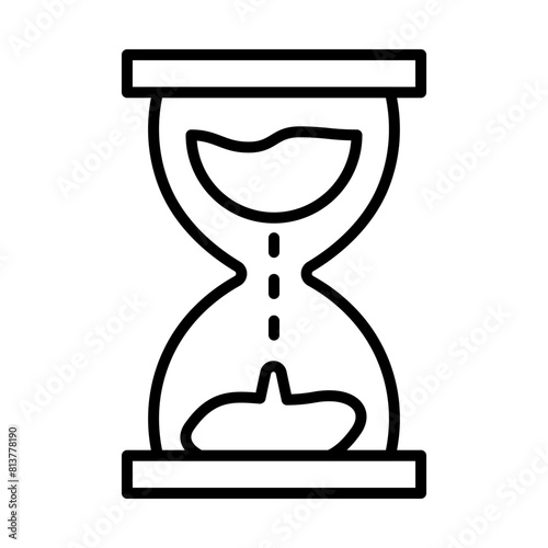 Sand clock line icon