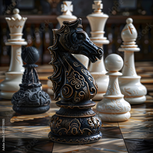 Intricate Game of Strategy: A High-Stakes Battle of Mind and Tactics on a Traditional Chessboard