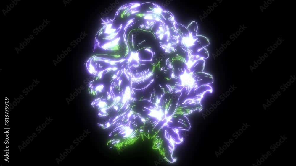 sugar skull girl with floral ornament and flower sugar skull girl with floral ornament and flower