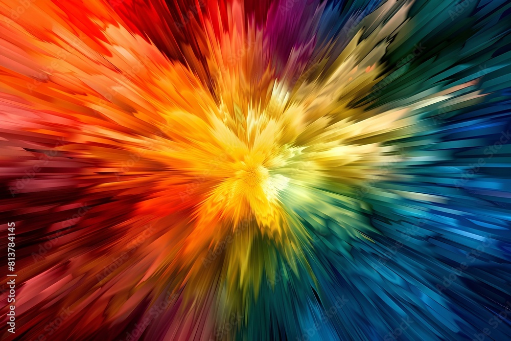 Abstract bright multicolored radial blurred background. Abstract bright multicolored radial blurred background.