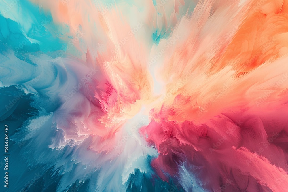 Abstract painting. Colorful powder explosion on white background. Abstract painting. Colorful powder explosion on white background.