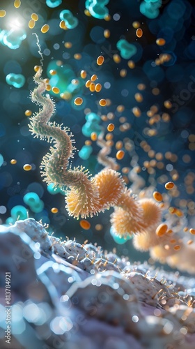 D Rendered Insulin Signaling Pathway Unveiling the Cellular Blueprint of Glucose Metabolism photo