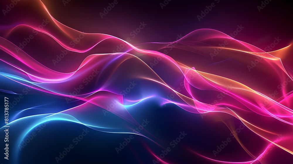 Fototapeta premium The image is an abstract background with a flowing, wave-like pattern