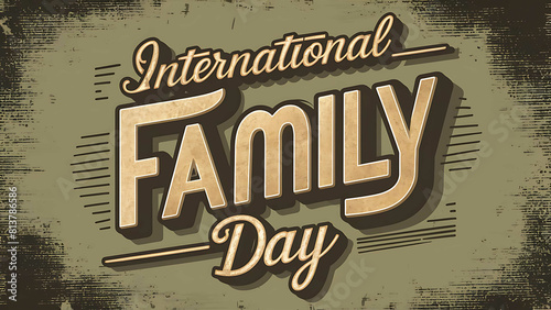 International Day of Families  illustration  International Day of Families typography  banner  Families day poster  story. International Day of Families calligraphy  Families day text   May 15. happy 