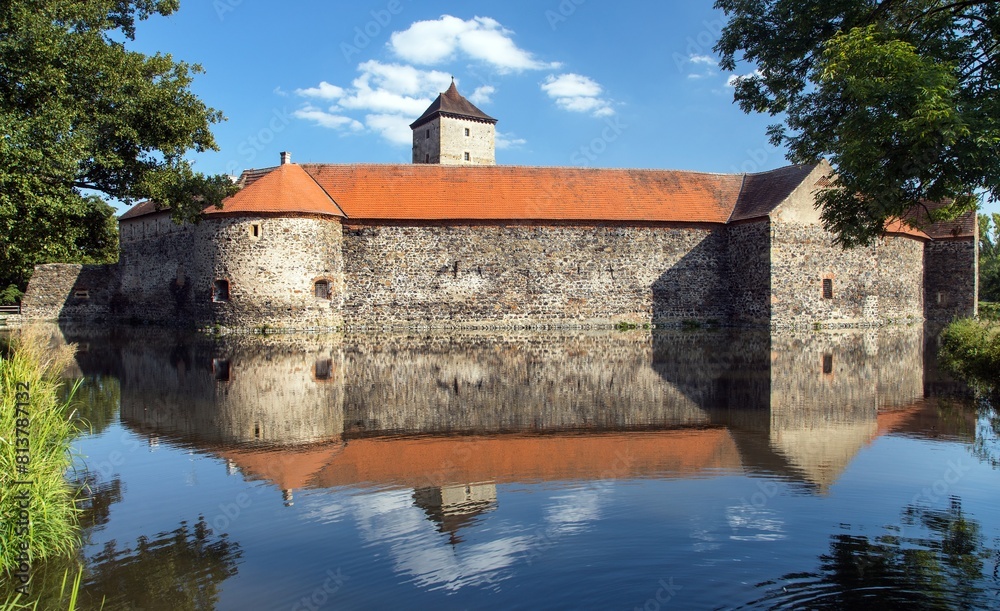 Fototapeta premium Svihov castle medieval water fortress, Czech Republic