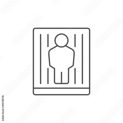 Person in solarium line icon