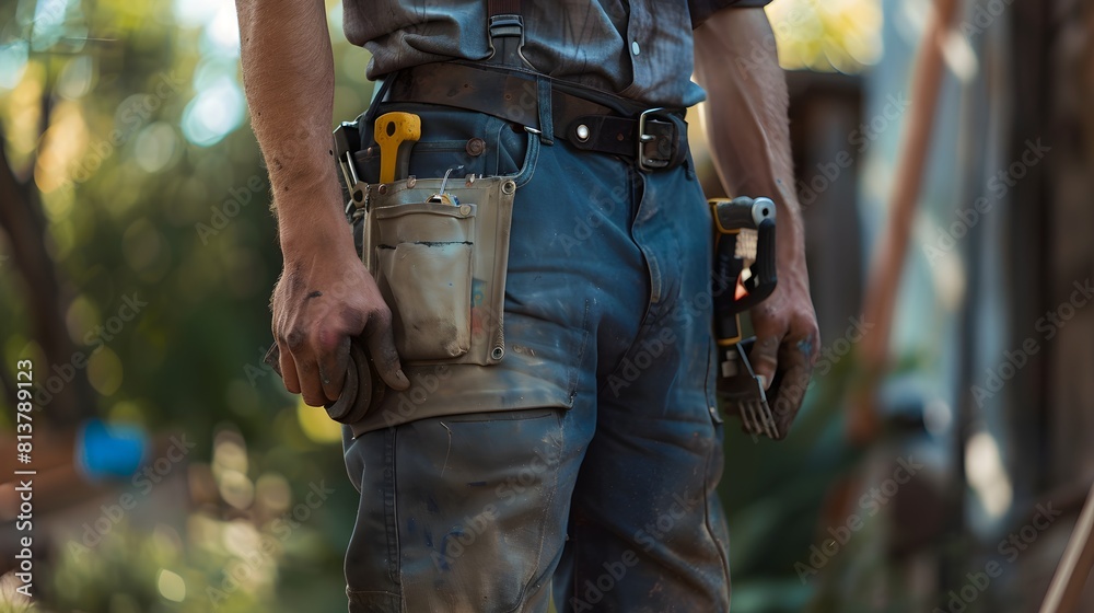 Tools of the Trade: Close-Up of a Worker's Essential Gear Tools of the Trade: Close-Up of a Worker's Essential Gear
