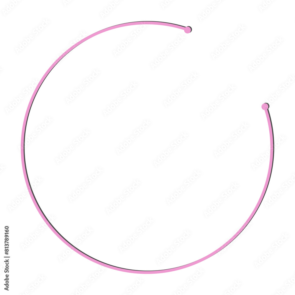 Incomplete Pink Circle Isolated on White; can be used as a Text Border or Frame. Incomplete Pink Circle Isolated on White; can be used as a Text Border or Frame.