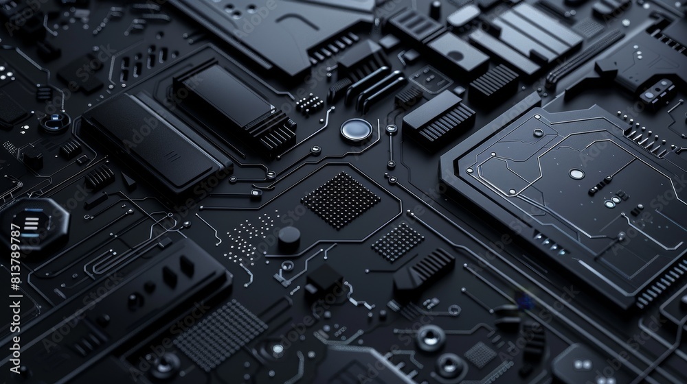 Black theme technology background. Black theme technology background.