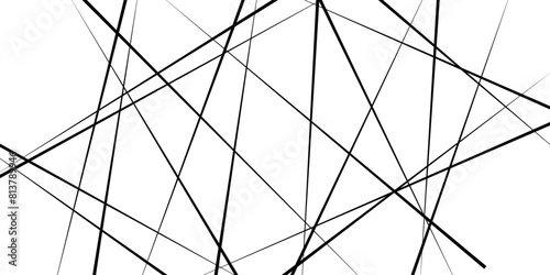 Random chaotic lines abstract geometric pattern. Abstract banner with an asymmetric texture. Asymmetrical texture with random chaotic lines. Chaotic pattern for your amazing design.